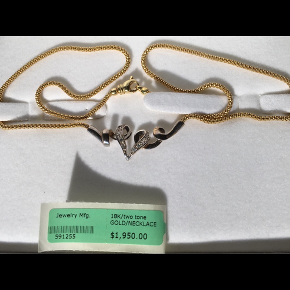 Jewelry - 18K Pure Gold & Diamond Necklace 18” long